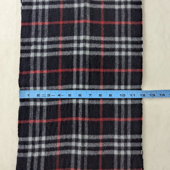 Authentic Burberry's of London Scarf Blue Unisex 100% Cashmere – Used – Winter - Picture 7 of 7